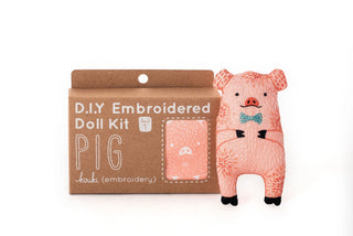 Pig Embroidery Kit-Kiriki Press