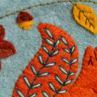 Squirrel Felt Appliqué Hoop Kit: English