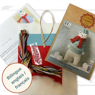 Polar Bear Felt Craft Mini Kit: English