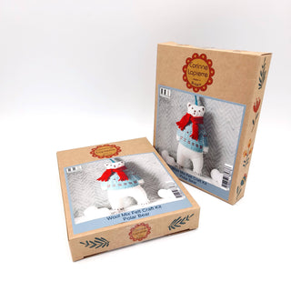 Polar Bear Felt Craft Mini Kit: English