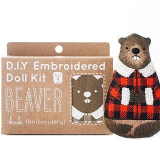 Beaver Embroidery Kit-Kiriki Press