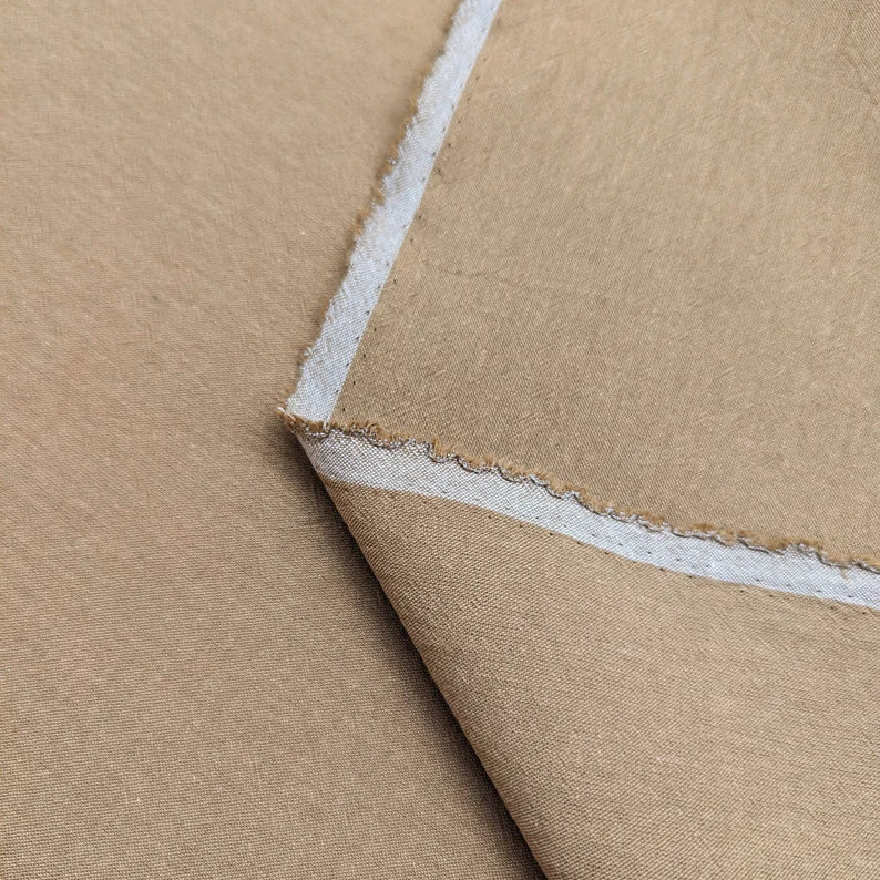 Cosmo Japanese yarn dyed cotton fabric AY-2000 B tan