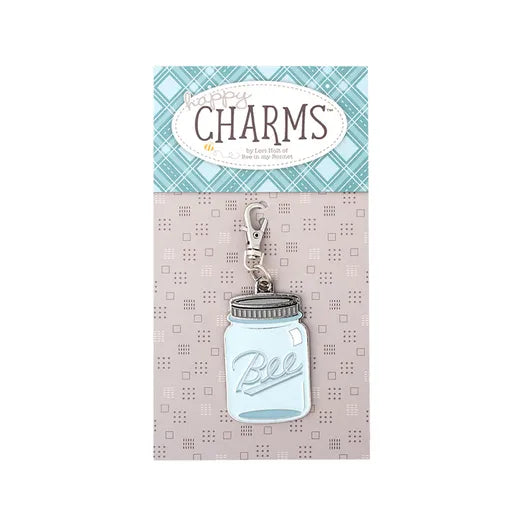 Mason Jar Enamel Happy Charm by Lori Holt of Bee in my Bonnet