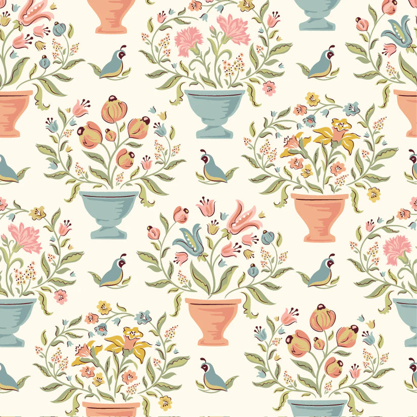 Flower Pots-Cream