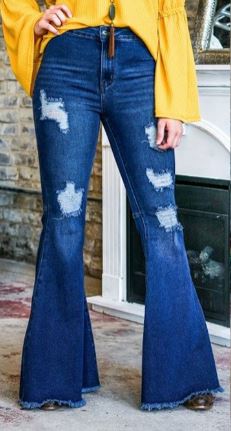 Dallas Distressed Flare Jeans