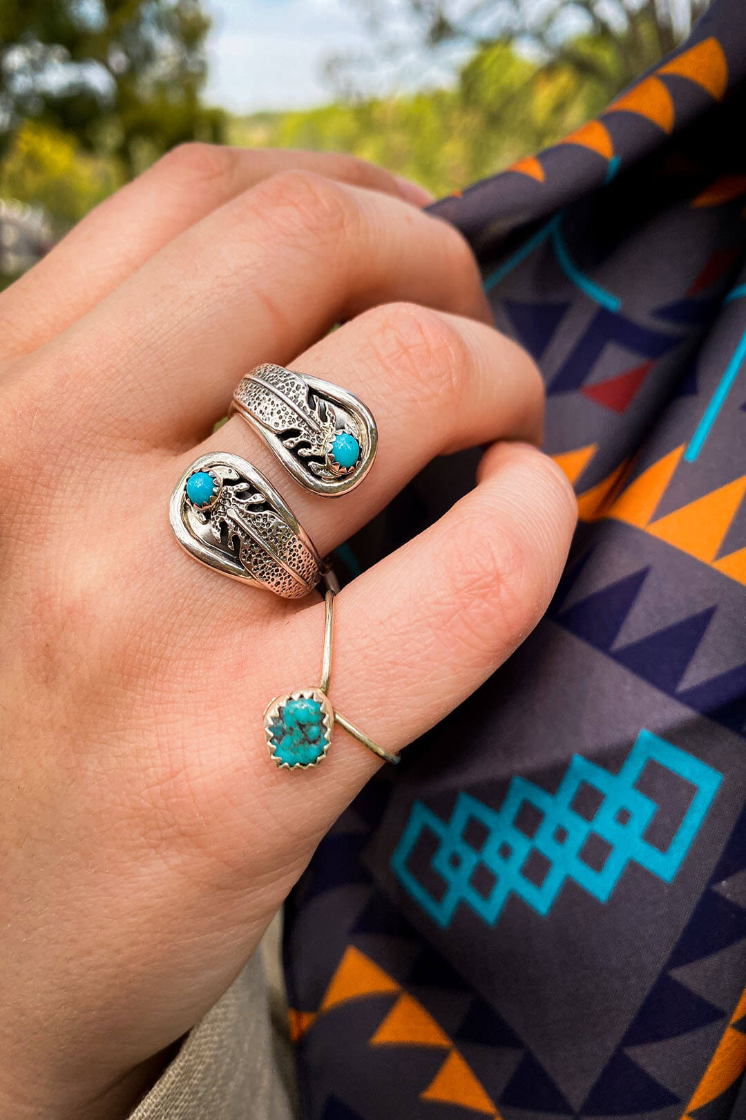 New Mexico Turquoise Stone Ring-Pick your Favorite!