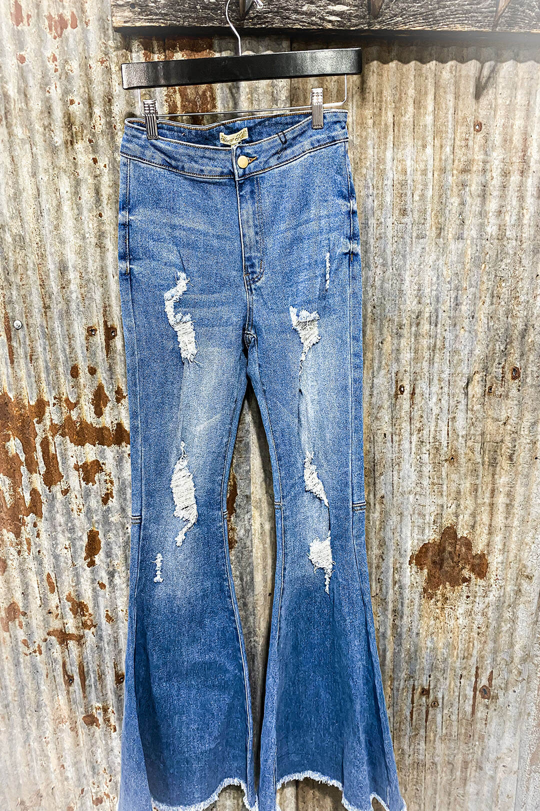 Dallas Distressed Flare Jeans