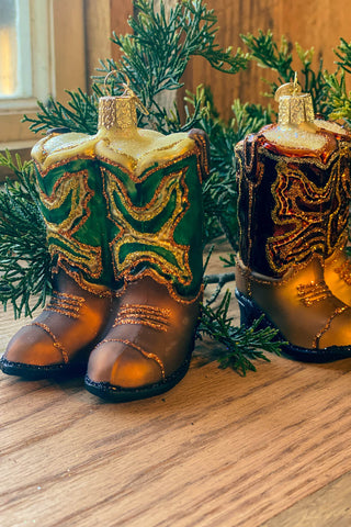 Pair Of Cowboy Boots Christmas Ornament