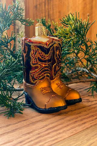 Pair Of Cowboy Boots Christmas Ornament