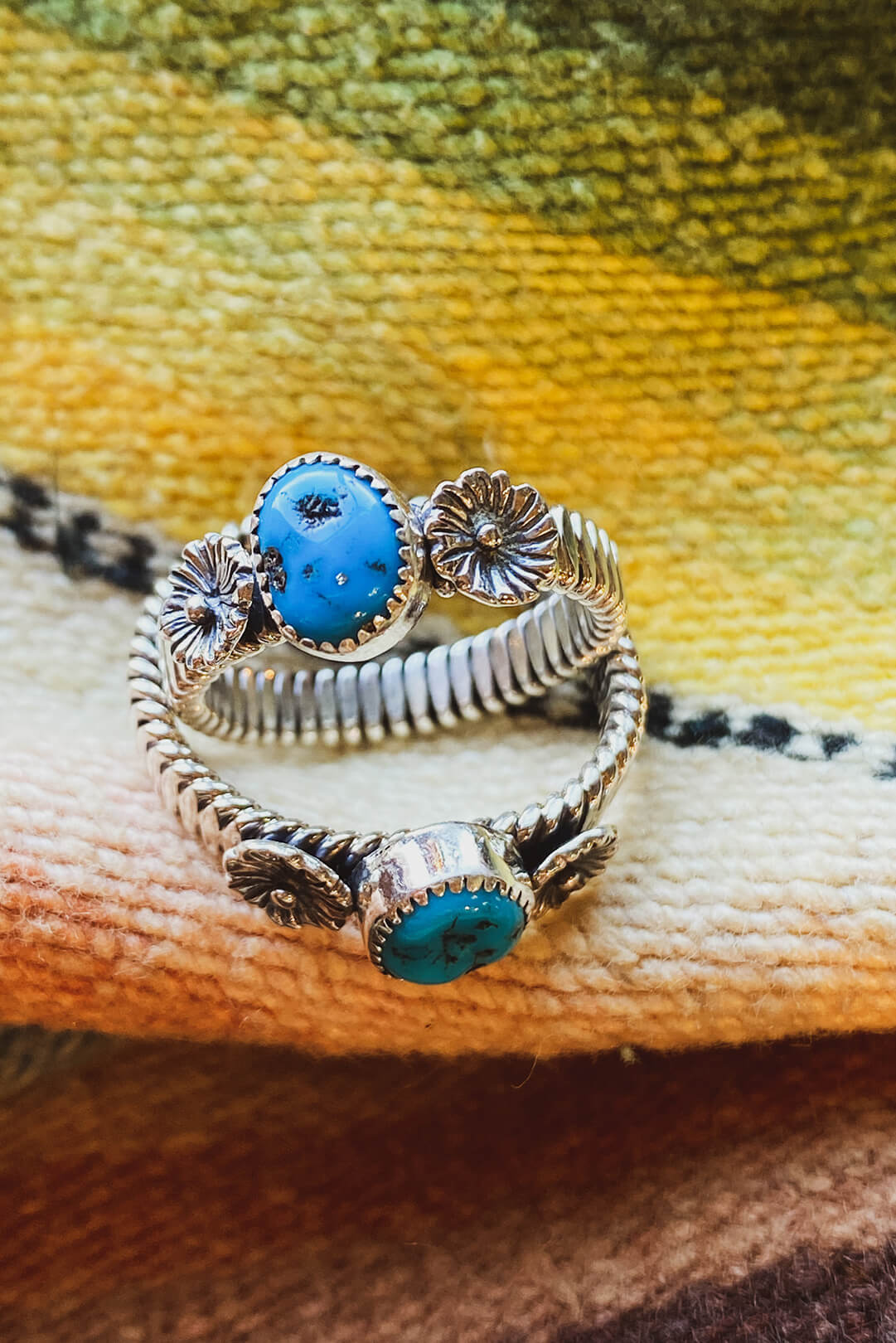 Desert Rose Turquoise and Sterling Ring