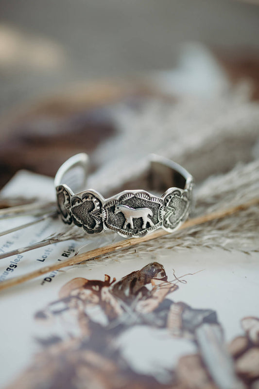 Hearts + Horses Sterling Silver Cuff Bracelet