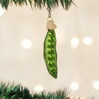 Peapod Blown Glass Ornament