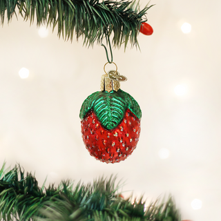 Heirloom Strawberry Blown Glass Ornament