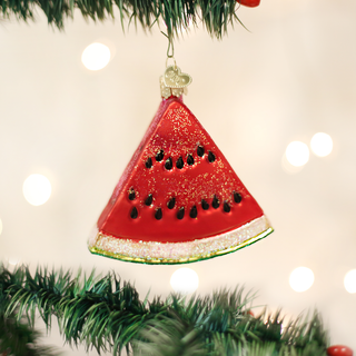 Watermelon Wedge Blown Glass Ornament